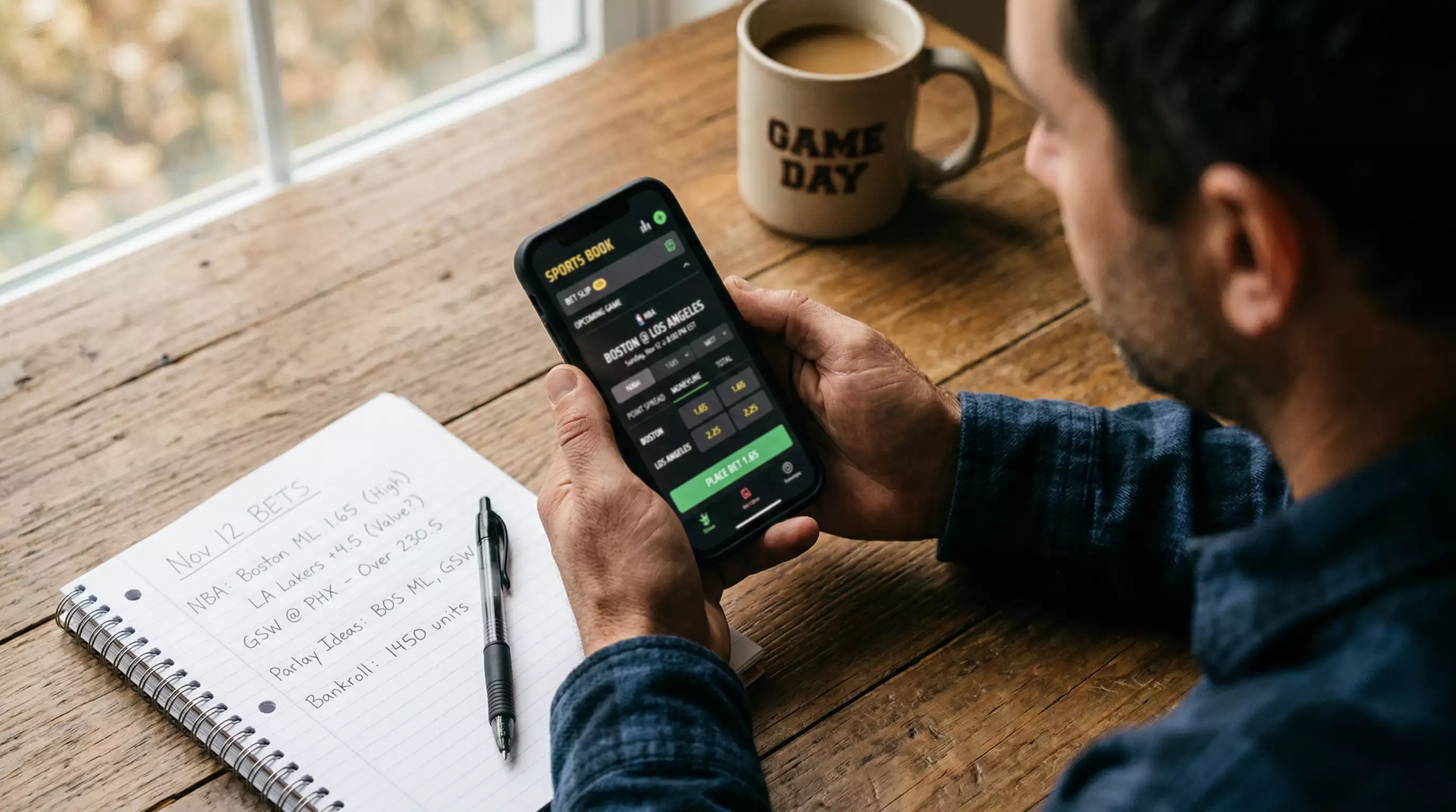 Pantalla de casa de apuestas mostrando cuotas decimales de un partido NBA
