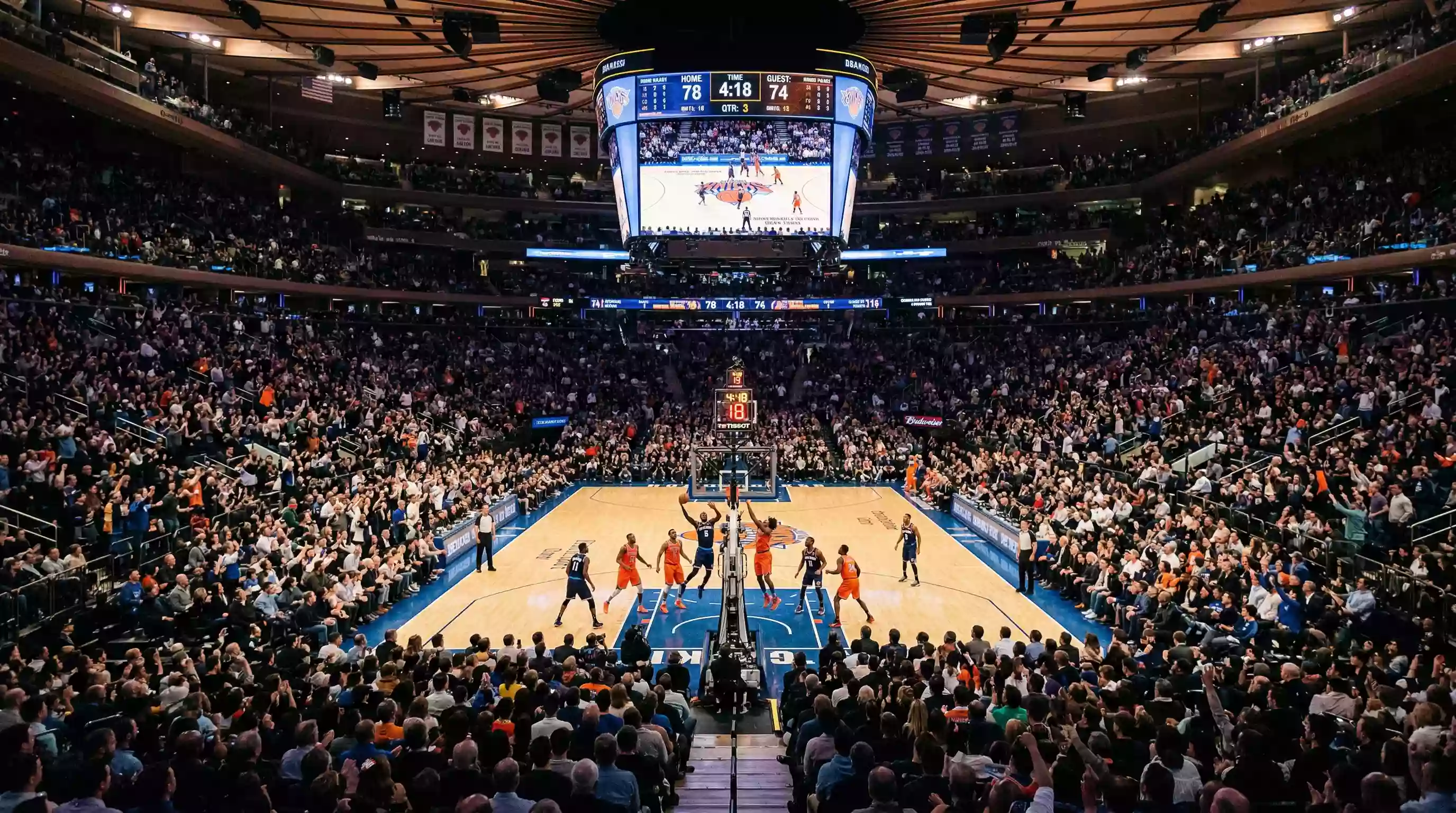 Vista general de los mercados de apuestas disponibles en un partido de la NBA